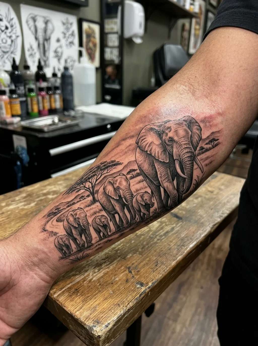 The Matriarch Energy — Why Elephant Family Tattoos Hit Differently Than Any Other
