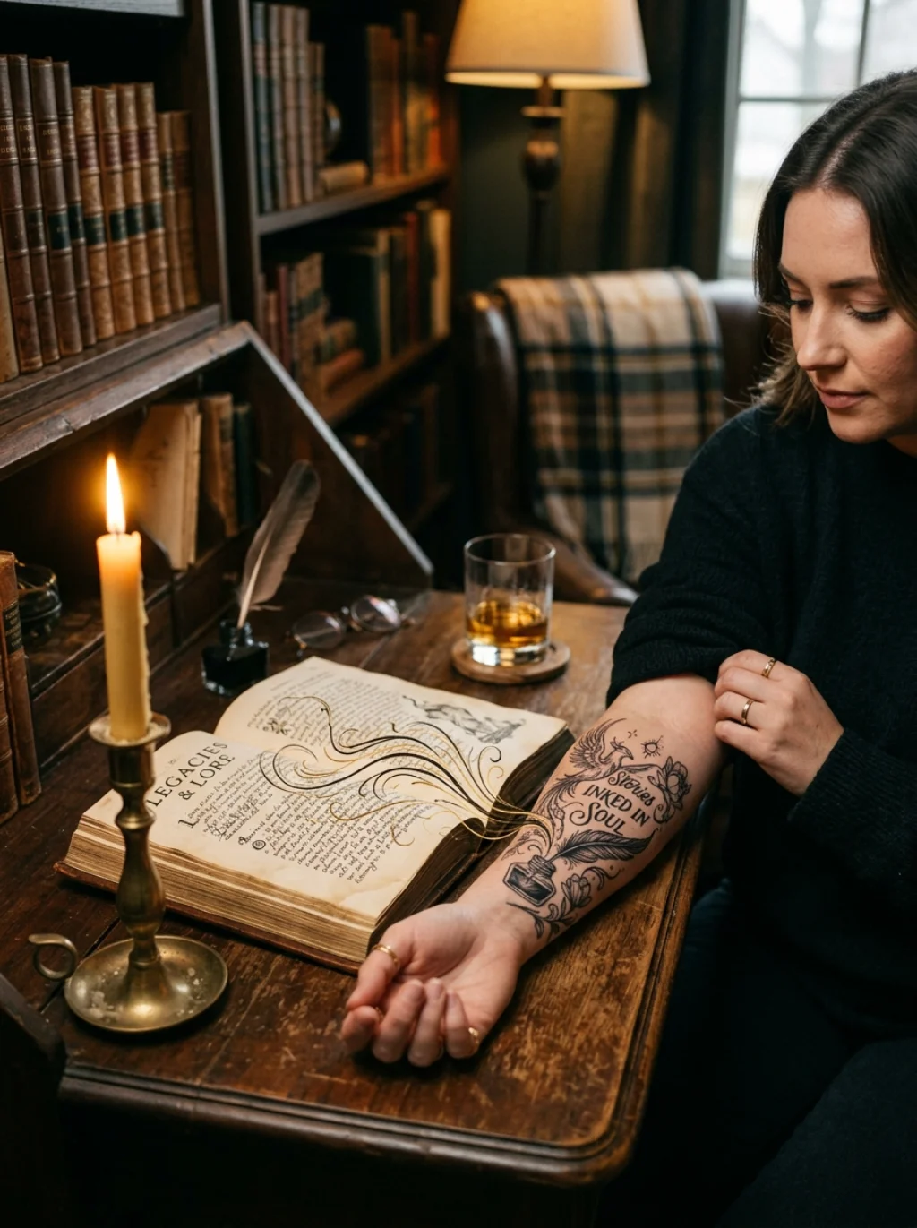 A Candle and a Book, the Oldest Symbol of Quiet Devotion