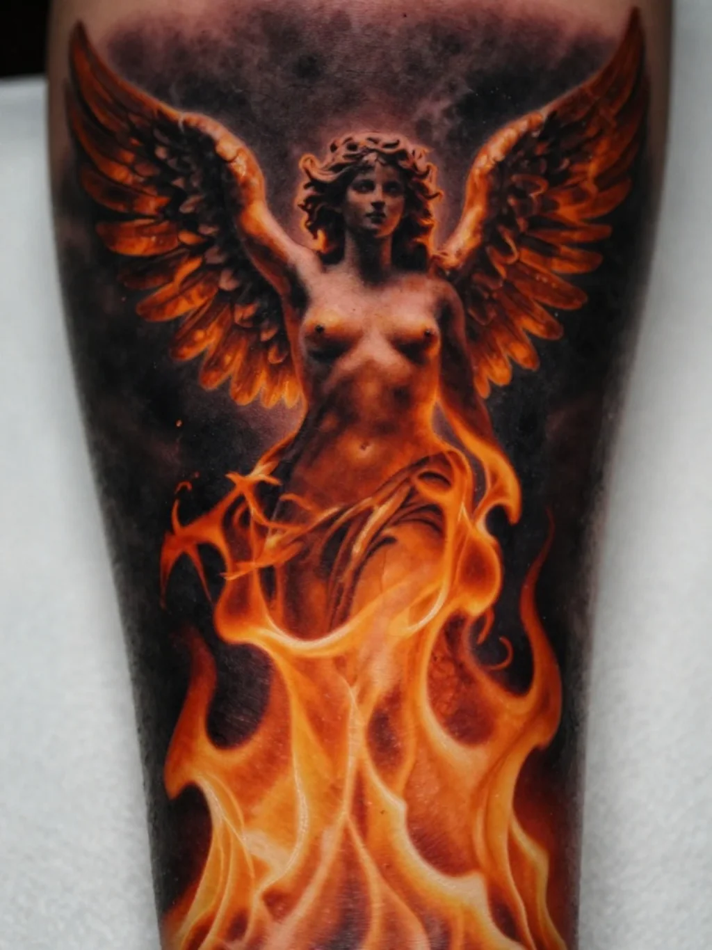 Fire and Flame Elements That Make Seraphim Tattoos Burn With Real Drama