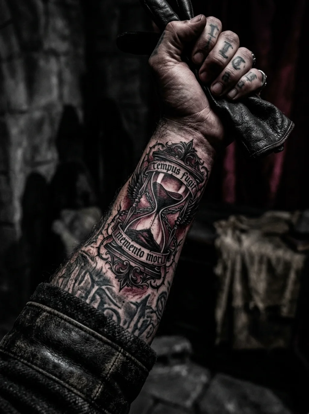 Gothic Shadows Wrapped Around a Ticking Symbol of Doom