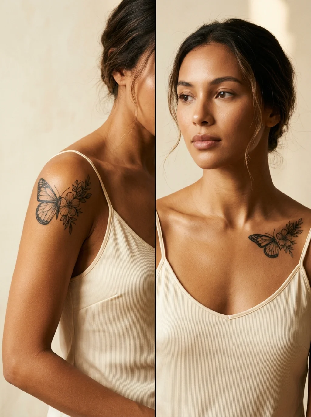 Shoulder and Collarbone Placements That Frame the Design Beautifully
