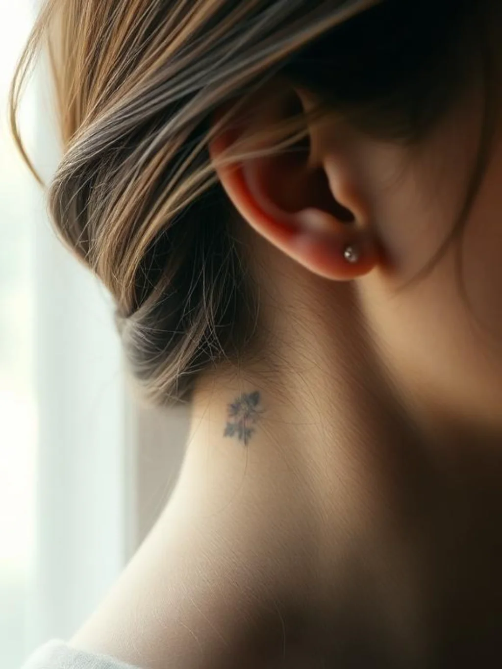Behind the Ear Placement Turns a Bloom Into a Quiet Whisper