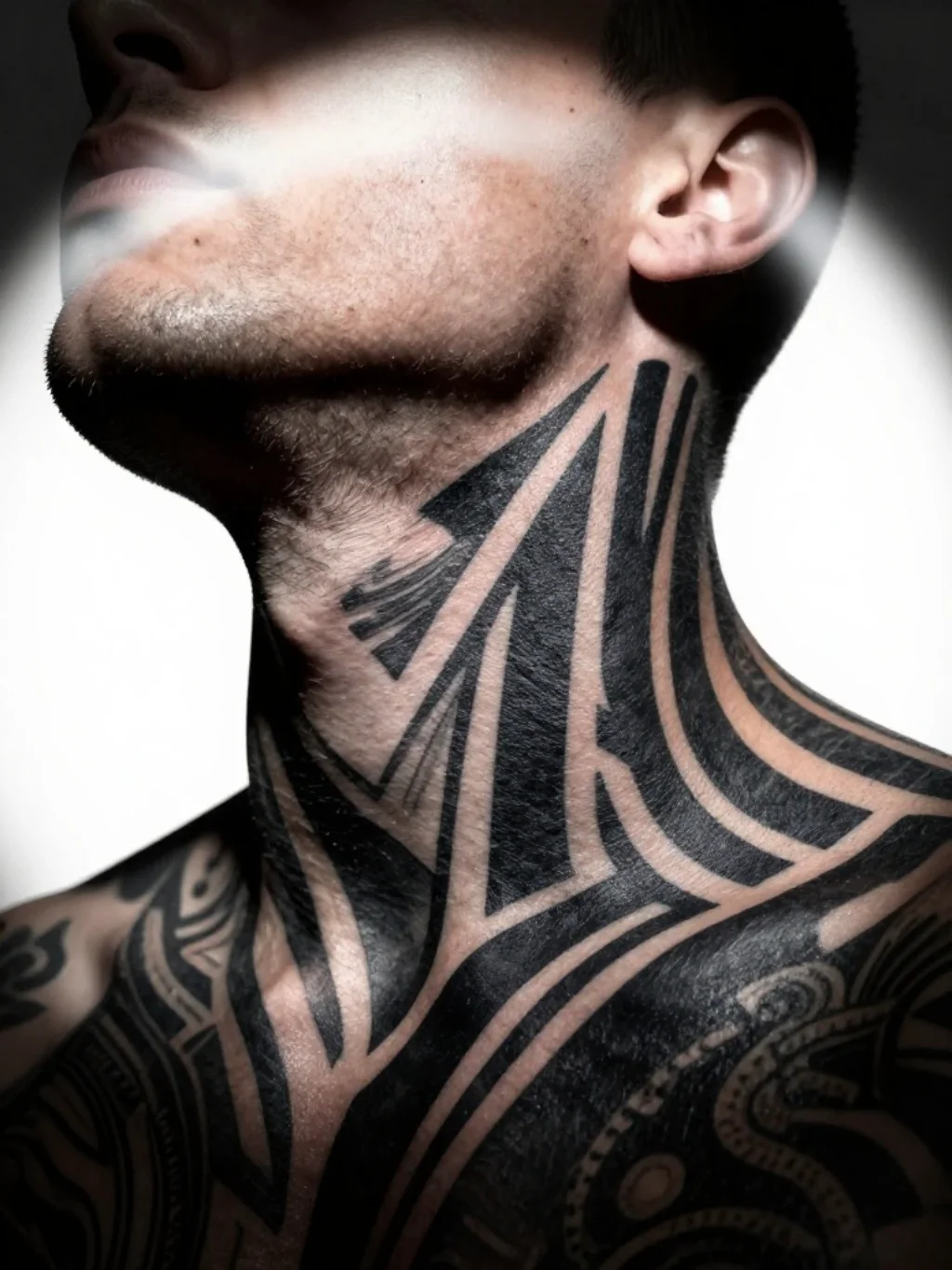 Blackwork Neck Tattoos That Create Dramatic Contrast on Every Skin Tone