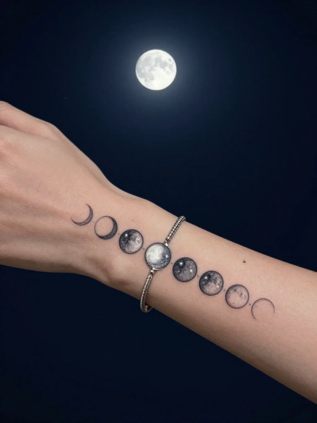 Celestial Wrist Bracelet Tattoos Worn by People Who Navigate by Stars