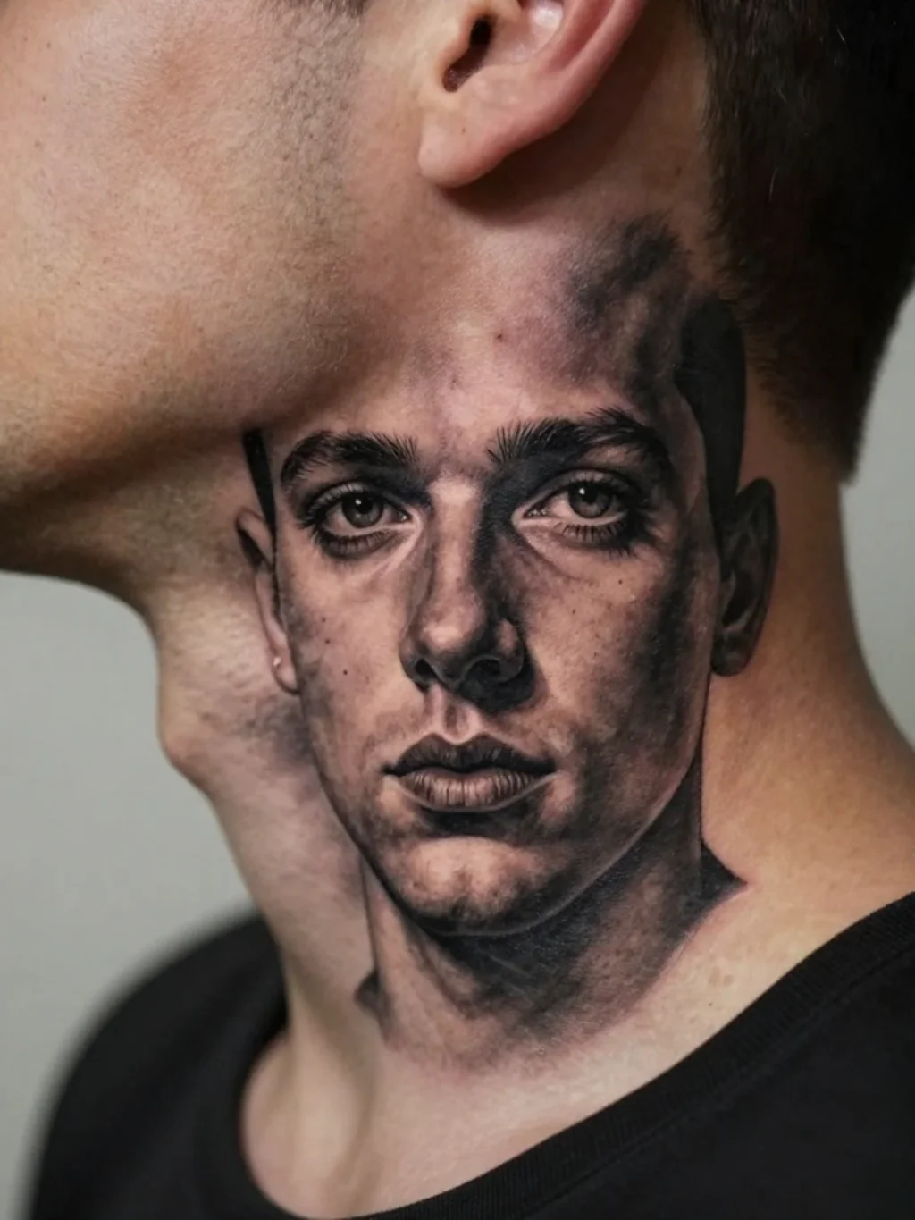 Portrait and Realism Pieces That Transform the Side Neck Into a Living Canvas