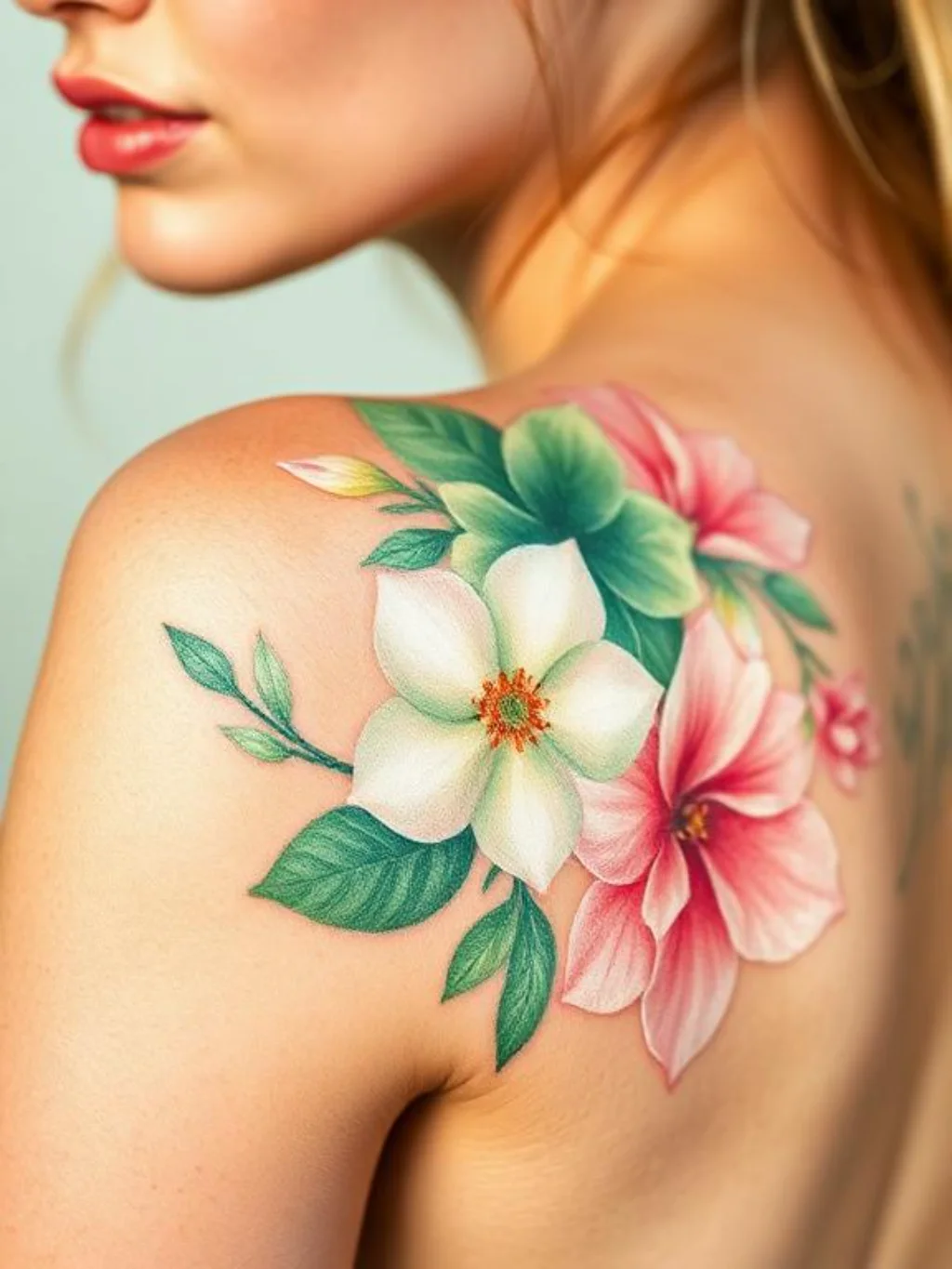 Watercolor Technique Bleeds Springtime Straight Onto Bare Skin