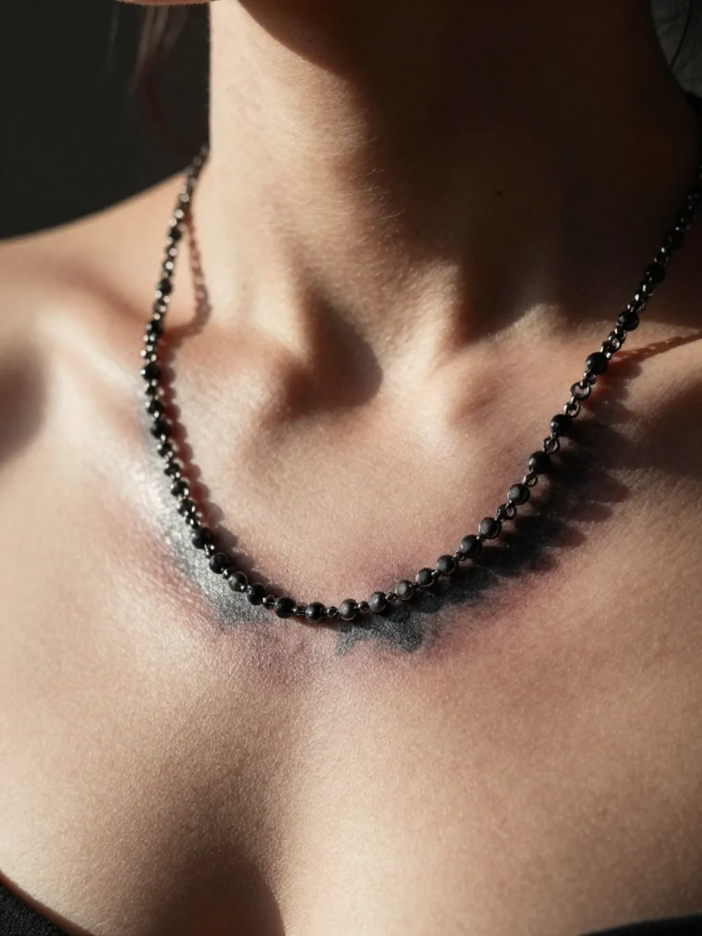 Black and Grey Necklace Tattoos That Photograph Like Fine Art Every Single Time