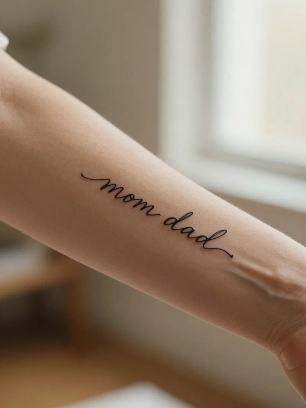 Fine Line Mom Dad Tattoos With a Delicacy That Feels Deeply Personal