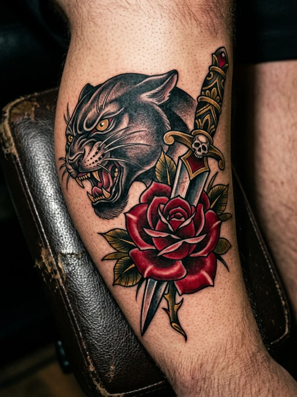 Mismatched Panthers, Roses, and Daggers Somehow Coexist Beautifully