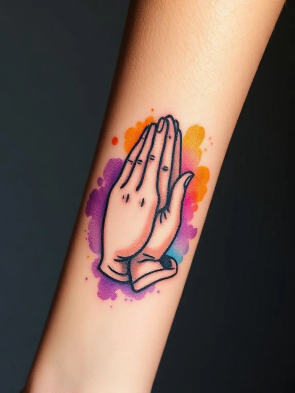 Watercolor Praying Hands Designs That Soften the Sacred Into Painterly Beauty