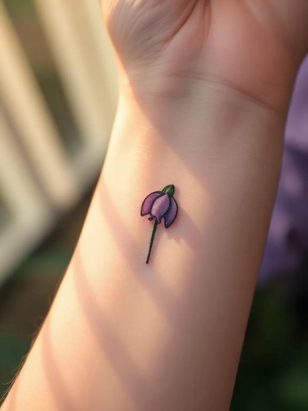 Spring's First Bloom Marks Rebirth Across a Quiet Inner Wrist