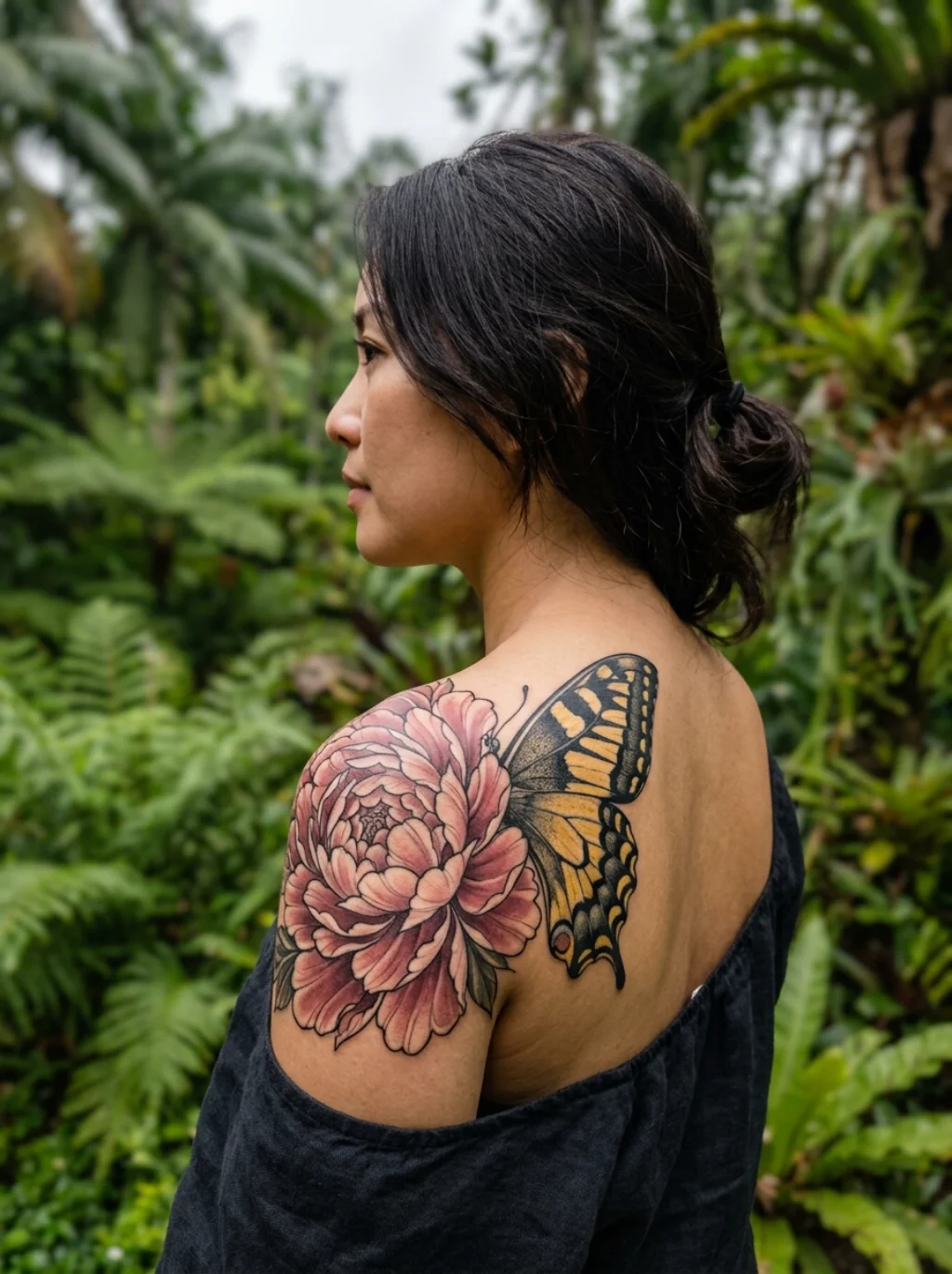 Peony Lotus and Exotic Flowers Paired With Butterfly Wings for Maximum Impact