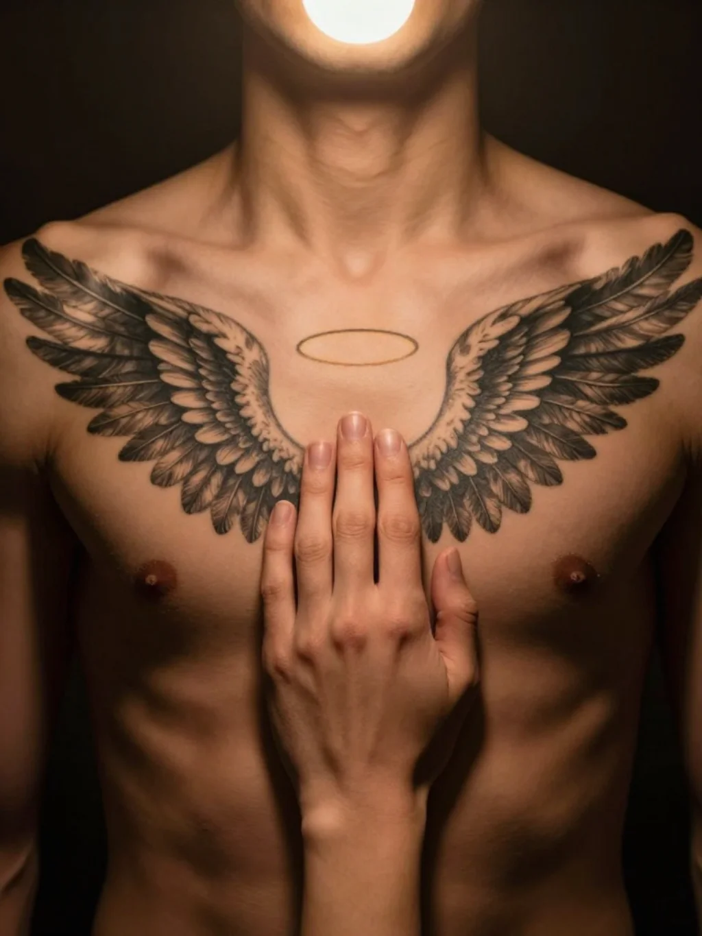 The Chest Wing Tattoo — Spreading Divine Protection Over the Beating Heart