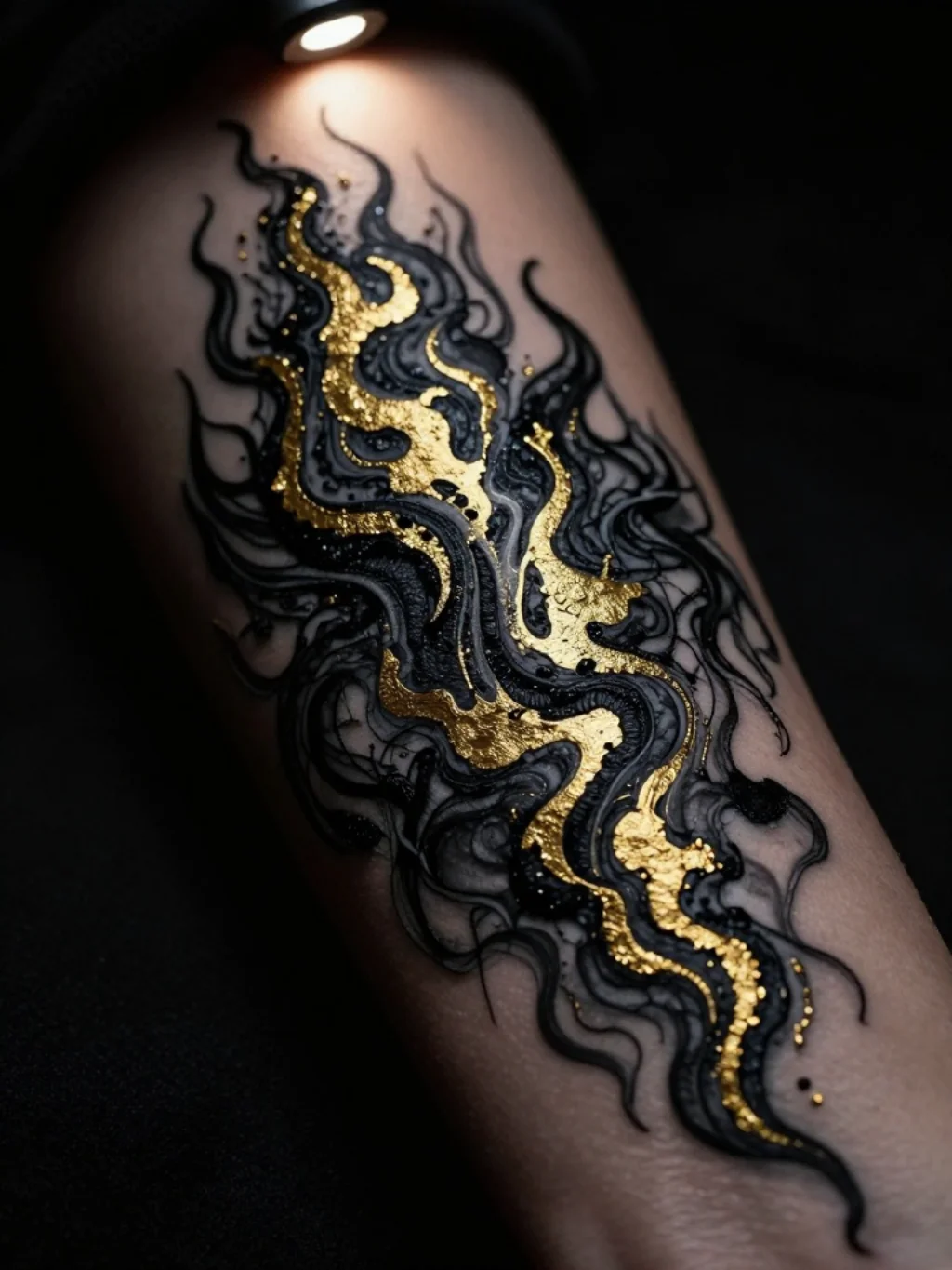 Metallic Accents and Hidden Geometry Elevate Traditional Floral Sleeves