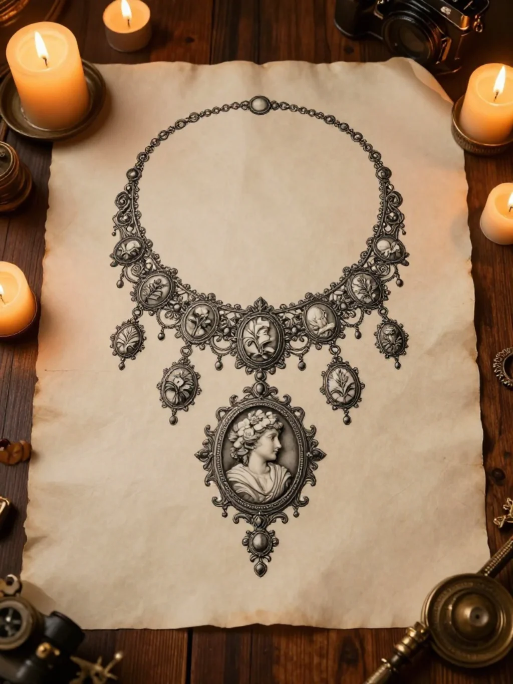 Ornamental Necklace Designs Borrowed From the Language of Victorian Jewelry