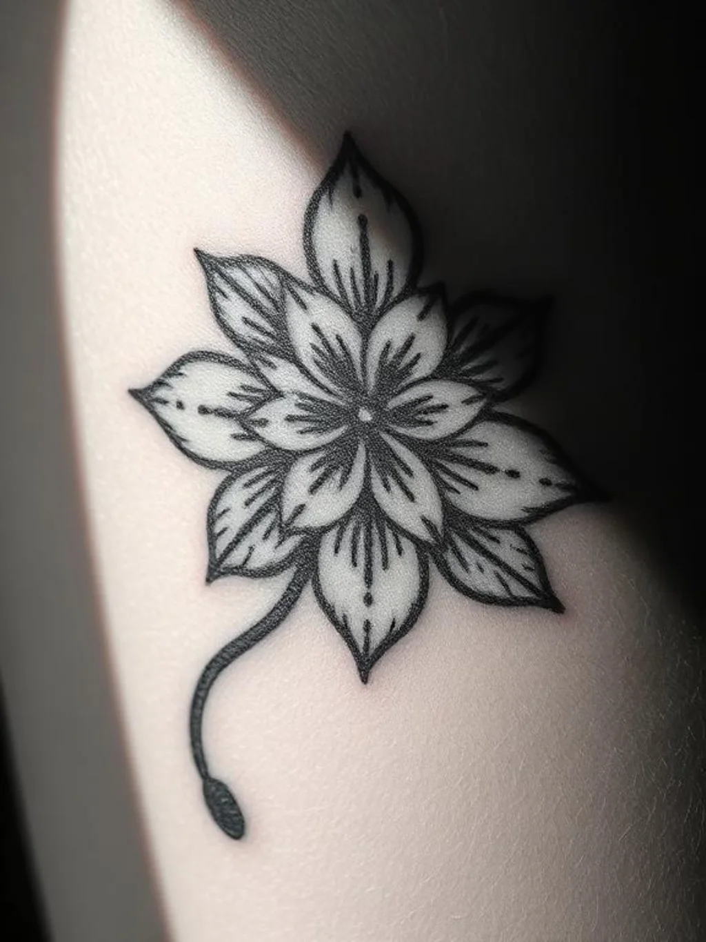 Dotwork Shading Gives This Delicate Bloom Unexpected Depth
