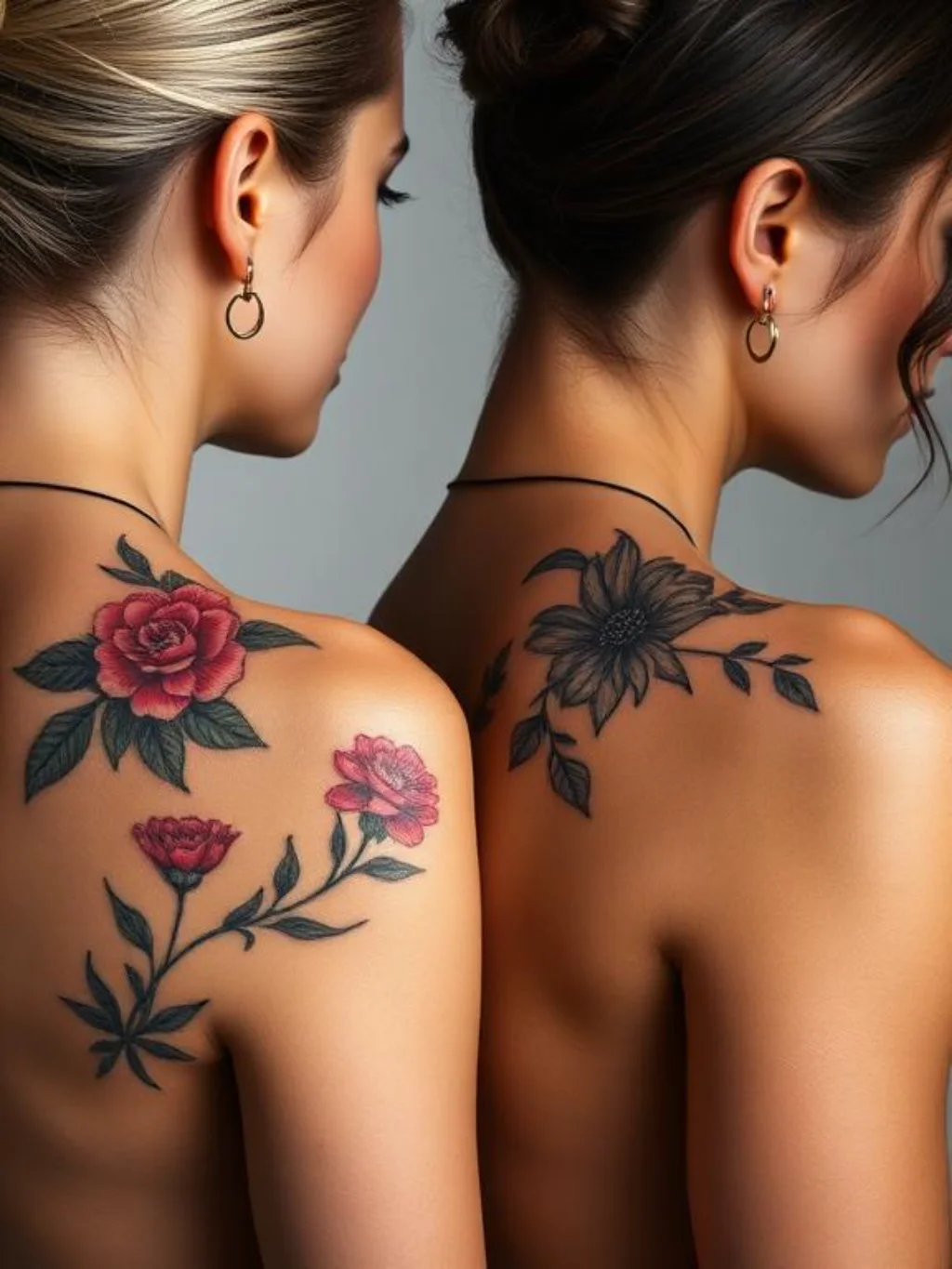 Color Palette Decisions That Define the Entire Mood of a Floral Shoulder Piece