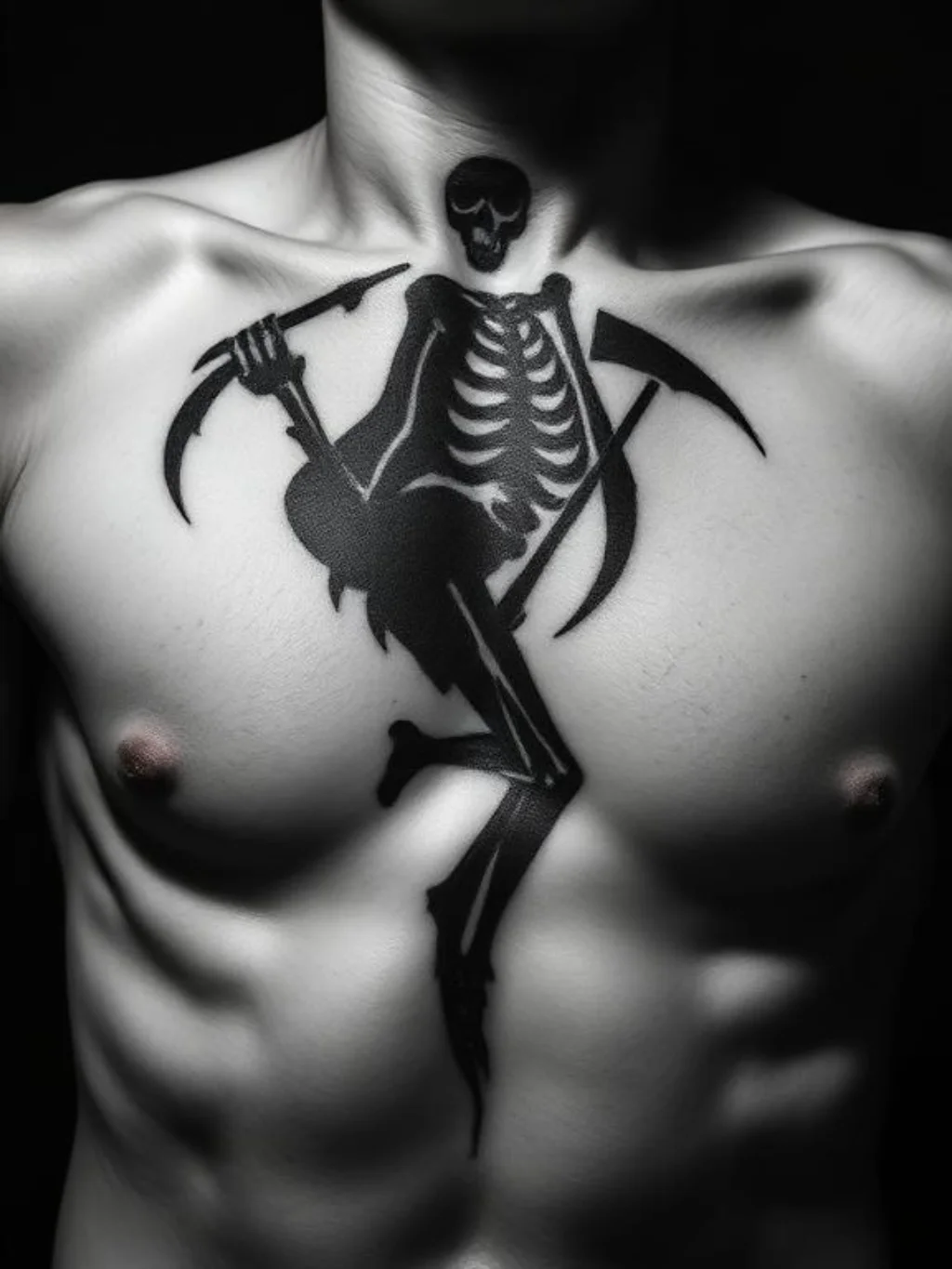 Ribcage Contours Transform Soft Demonic Outlines Into Twisted Motion