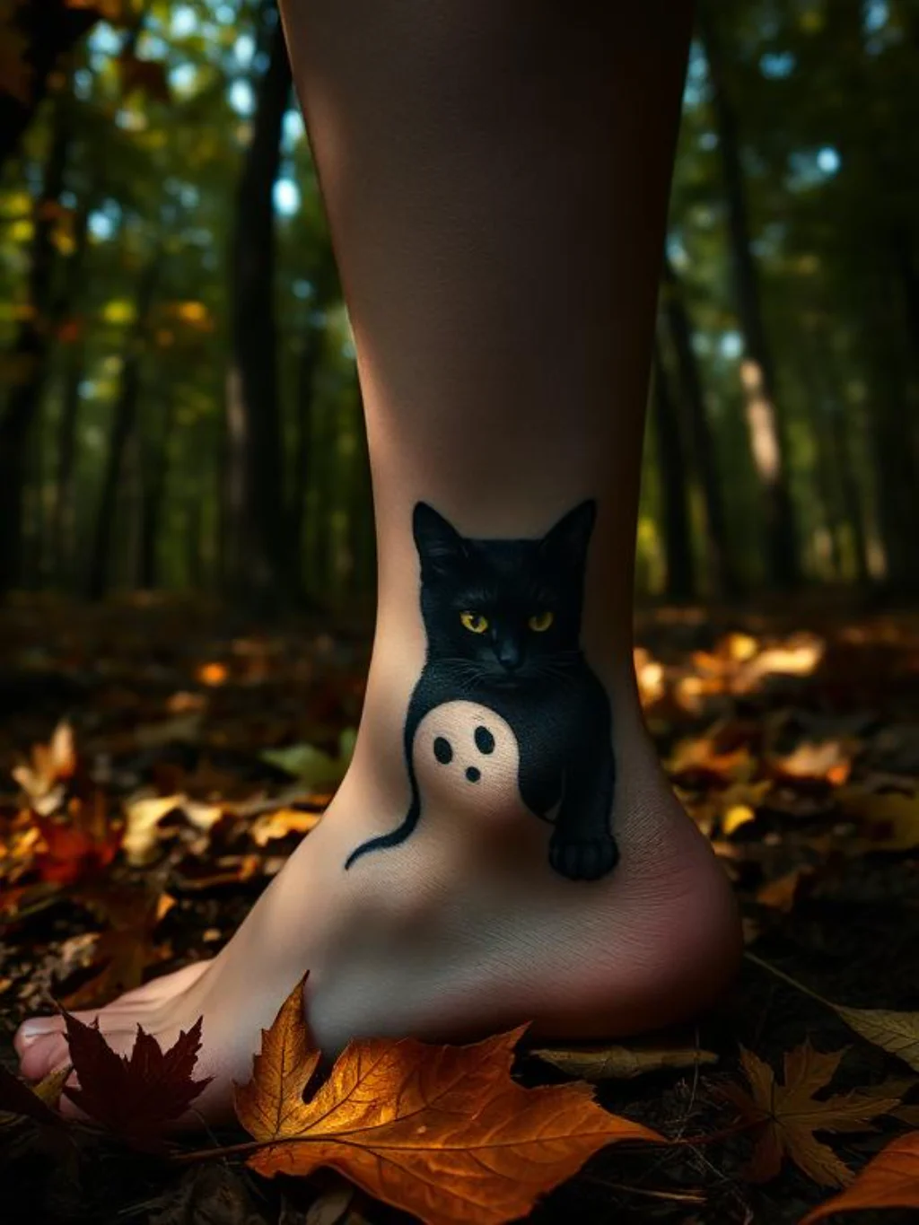 Black Cats Cross Paths With Spirits in Autumn's Favorite Ink