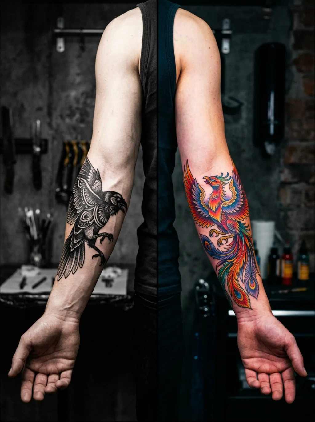Blackwork Versus Color — the Decision That Changes Everything About a Bird Tattoo