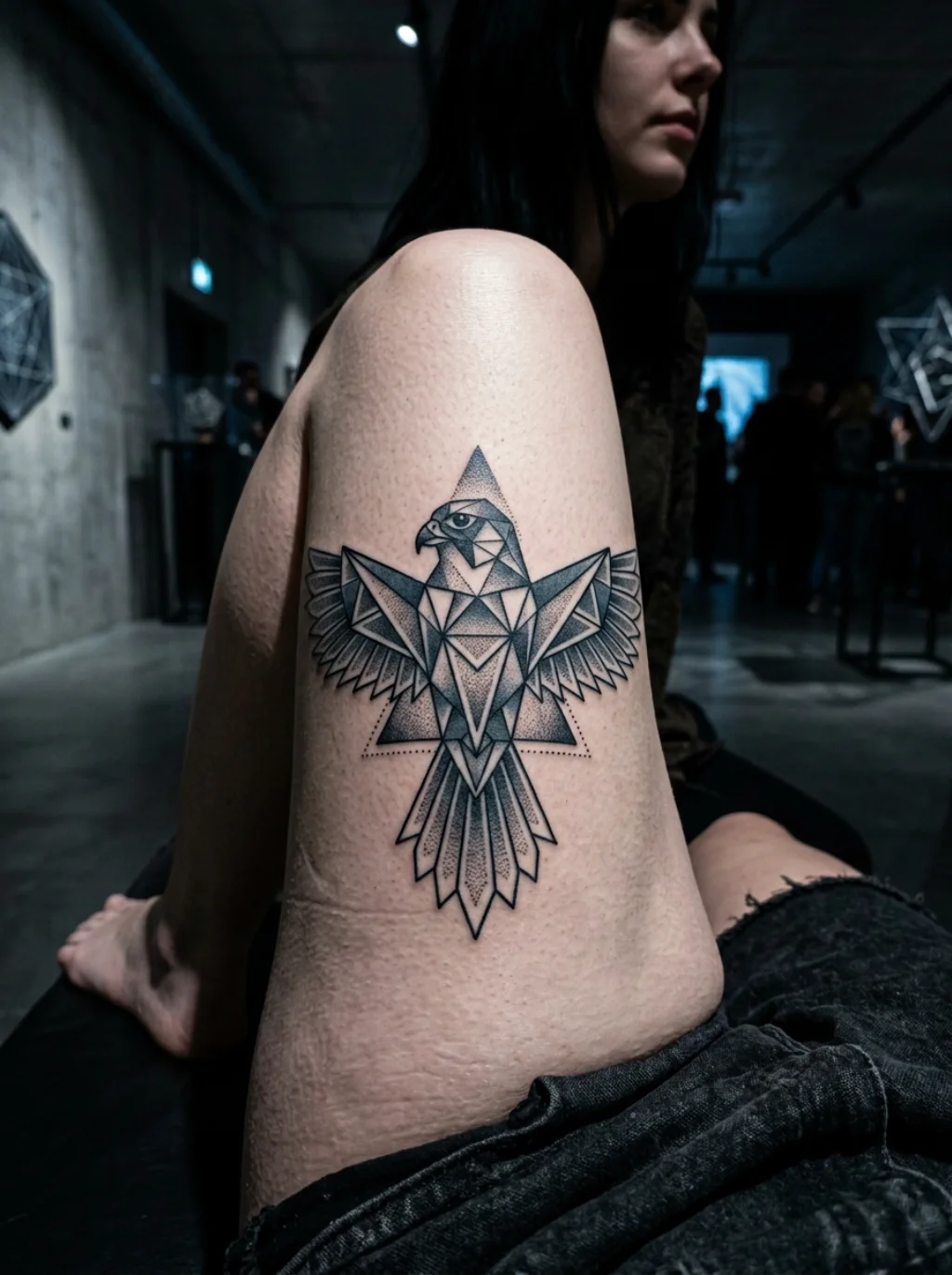 Geometric Bird Tattoos That Engineer Nature Into Sacred Mathematical Form