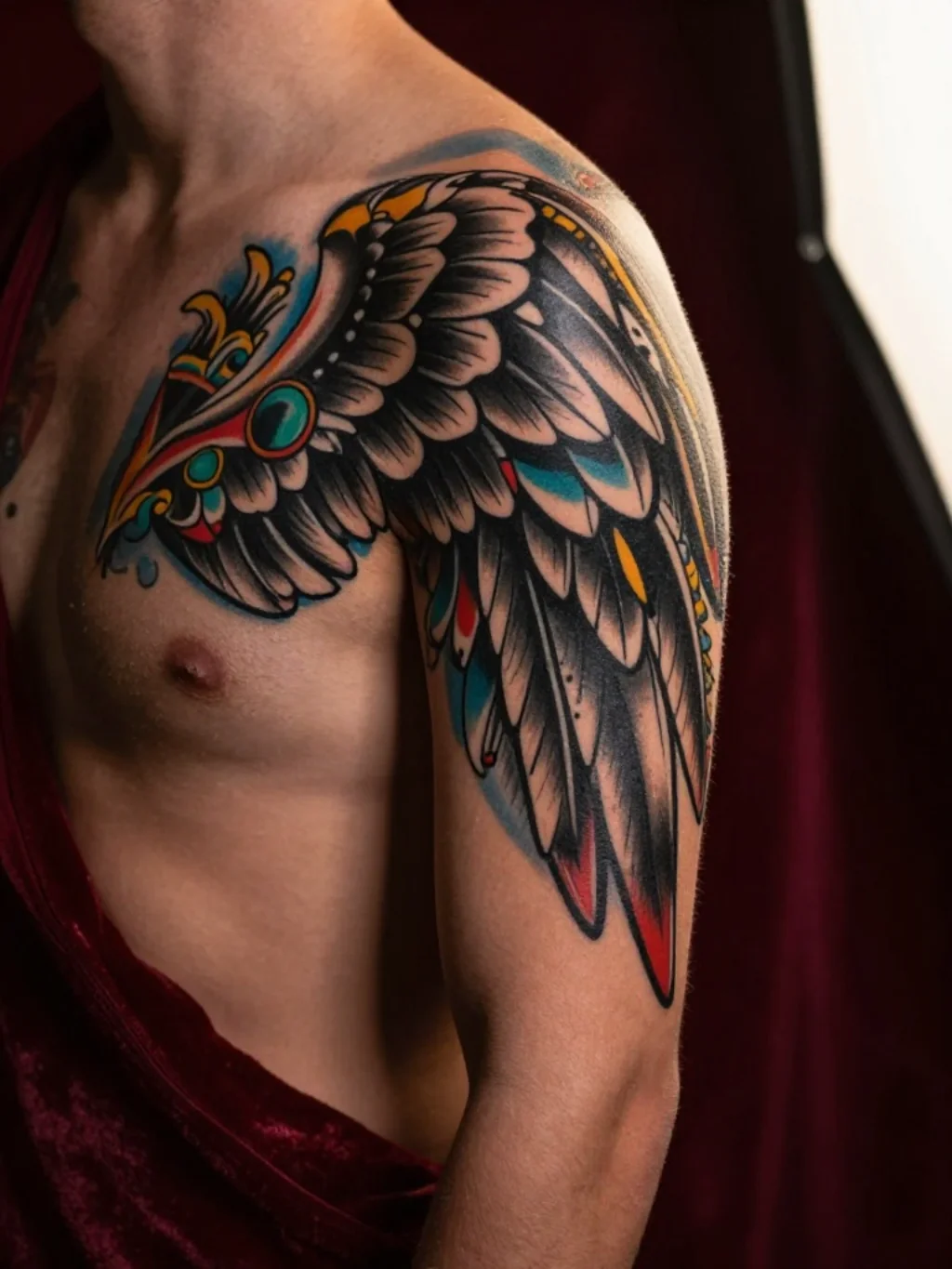 Neo Traditional Angel Wings Tattoos That Modernize the Sacred and Soar