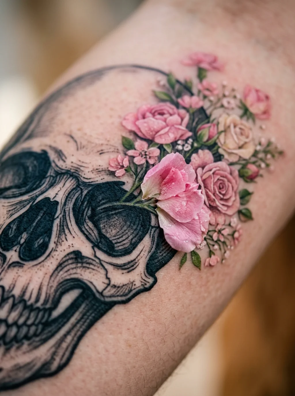 A Floral Detail That Instantly Changes How a Skull Feels