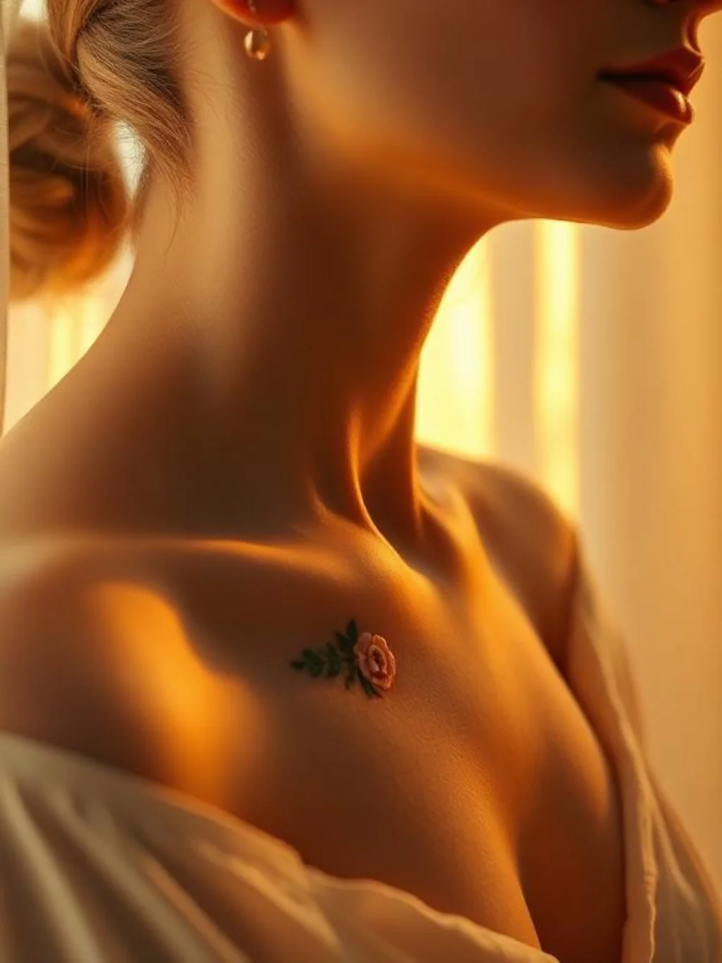 May Birth Flower Tattoos Hidden Quietly Beneath a Delicate Collarbone Curve