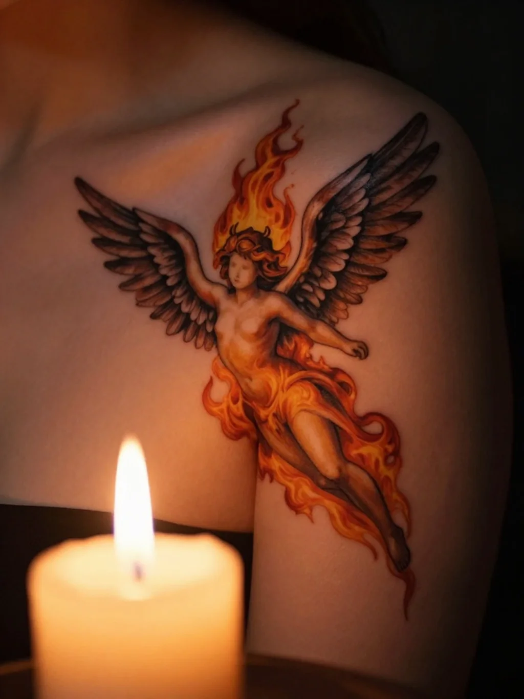 Sacred Fire and Skin — the Spiritual Weight a Seraphim Tattoo Truly Carries