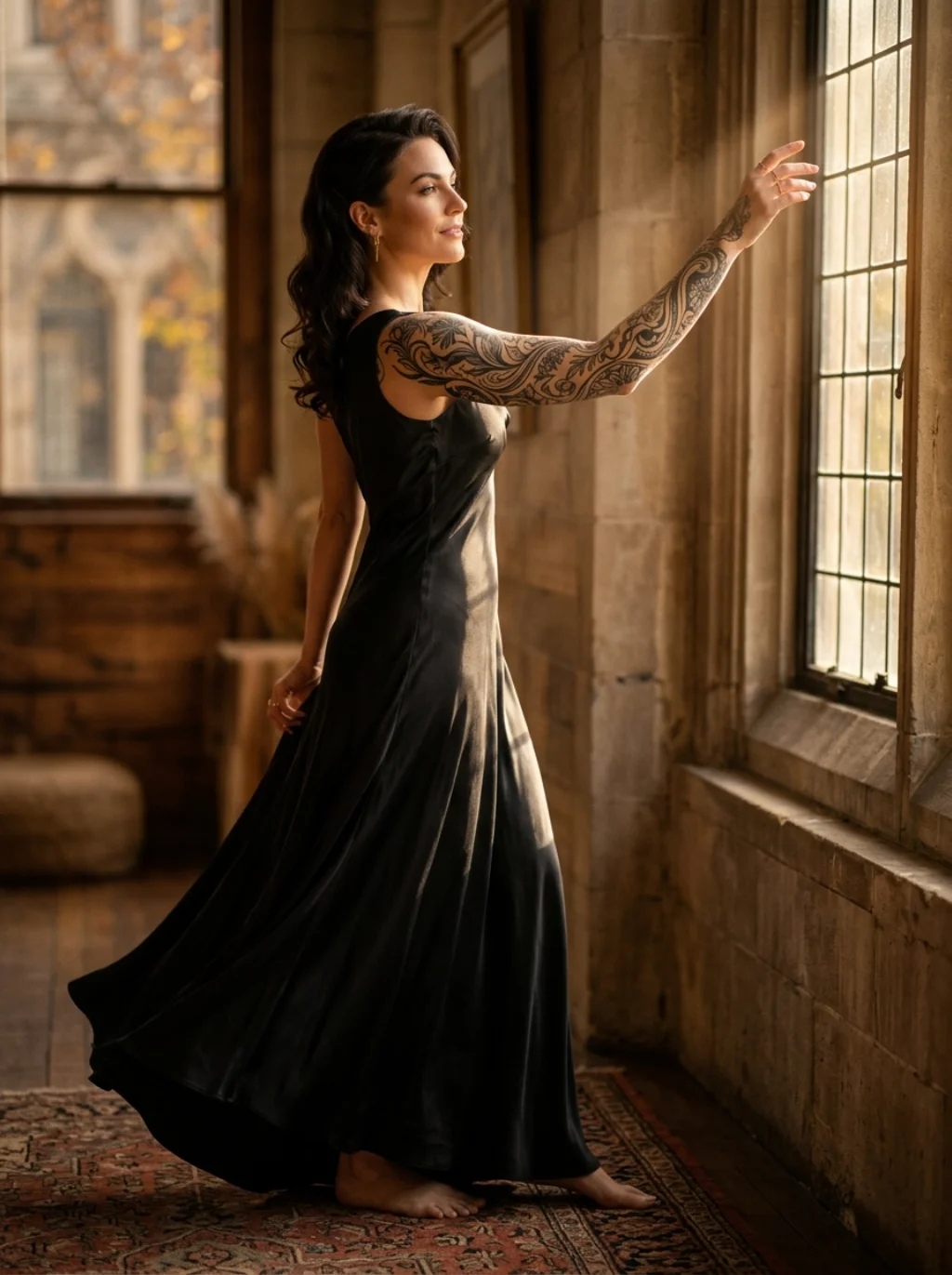 Sleeve Filler Tattoos for Women That Make the Whole Arm Read as One Vision