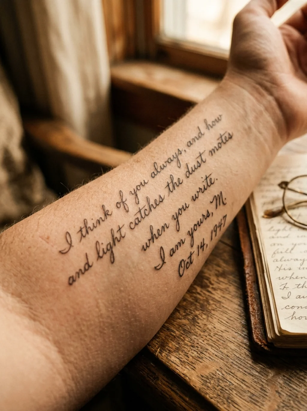 The Handwriting Only He Left Behind Now Living on Your Arm