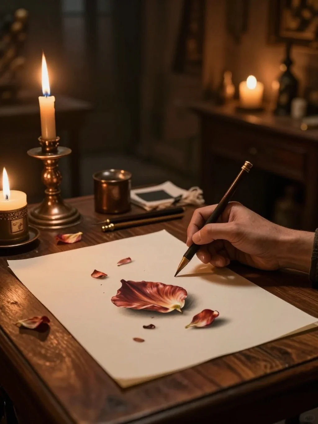 Hyper Realistic Petal Drops Mimic the Tragic Poetry of Autumn Winds