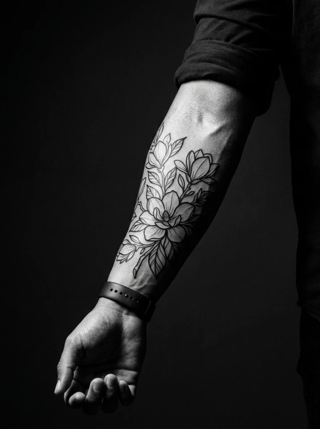 Black Ink Outlines Prove This Flower Needs No Color to Shine