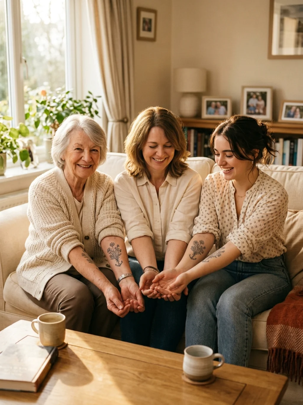 Generational Ink That Connects Grandmother, Mother, and Daughter