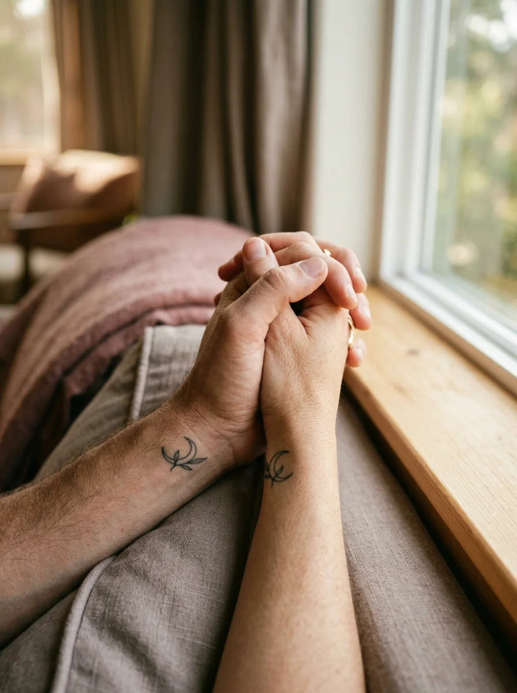 Matching Memorial Tattoo Ideas Shared Between Partners