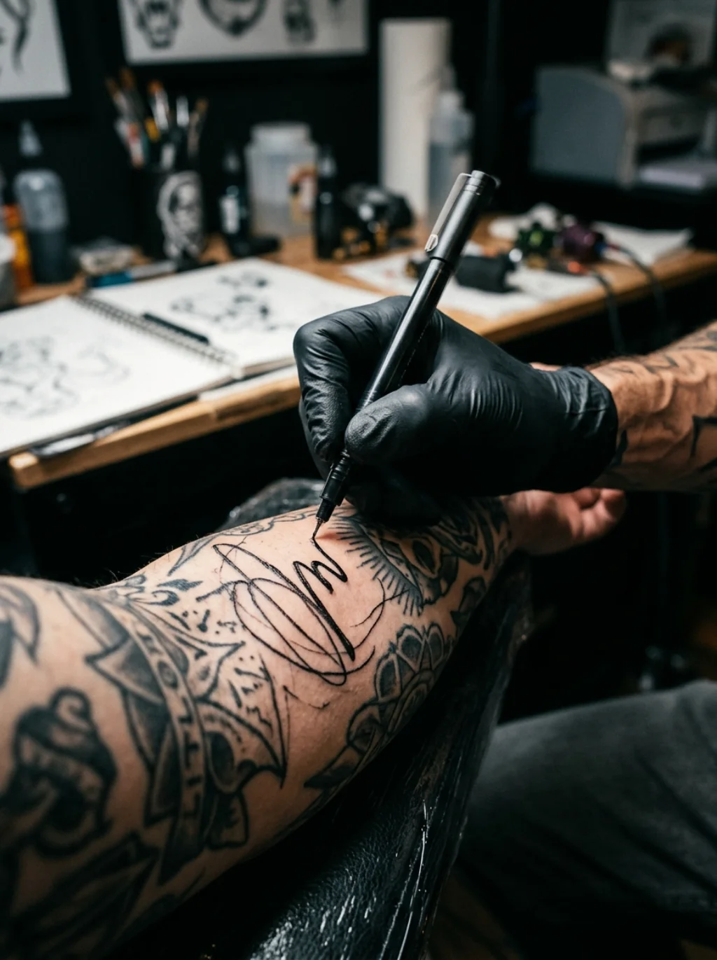 Abstract and Freehand Fillers That Bring Spontaneous Energy to a Sleeve