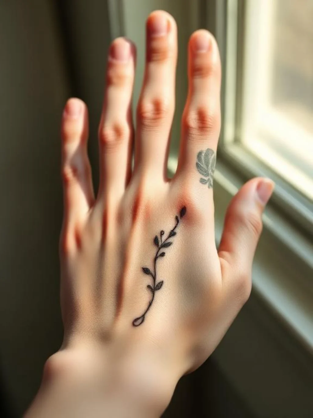 A Single Vine Curling Where Your Fingers Meet Your Palm