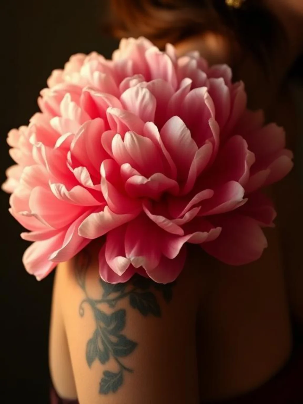 Peony Shoulder Tattoos and the Lush Drama That Stops Every Room