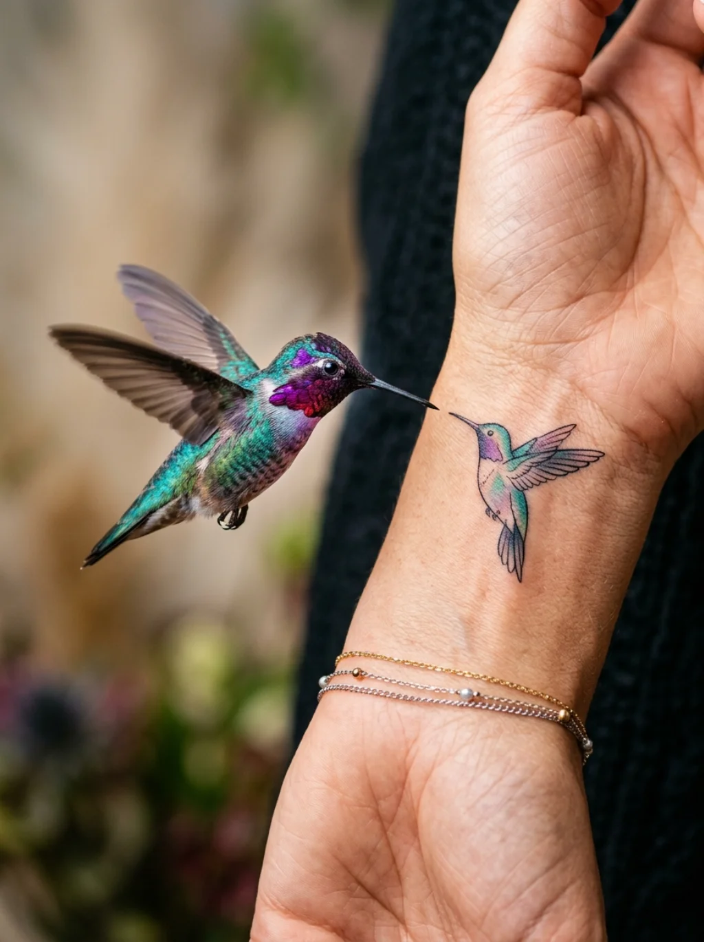 The Hummingbird Tattoo — Fierce Resilience Packed Into the Tiniest Wings