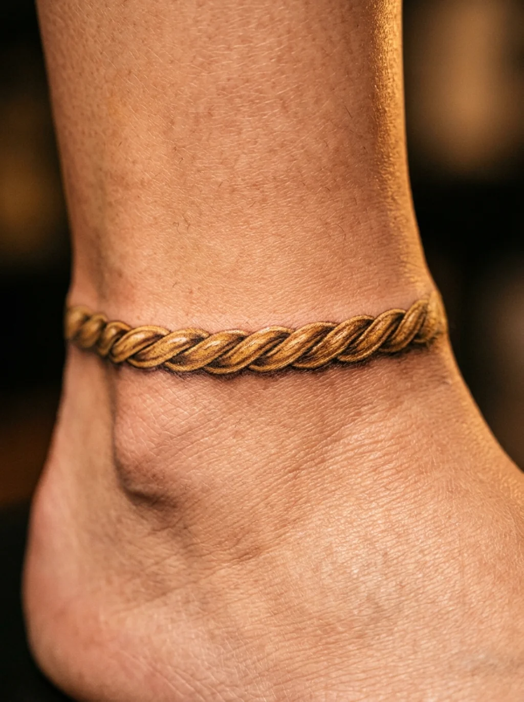 The Trompe Loeil Technique That Makes Ink Look Like Real Gold on Your Ankle