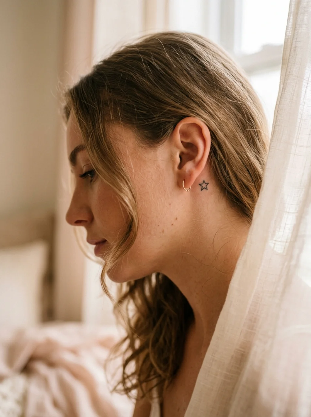 Star Tattoo Ideas Hidden Behind the Ear Feel Like a Private Confession