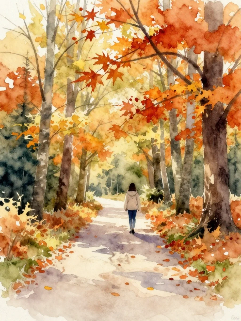 Watercolor Bleeds Expose the Raw Emotional Chaos of Vanishing Seasons