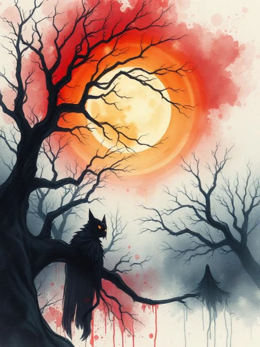 Watercolor Bleeds Unloose the Wild Emotional Chaos of Haunted Hallows