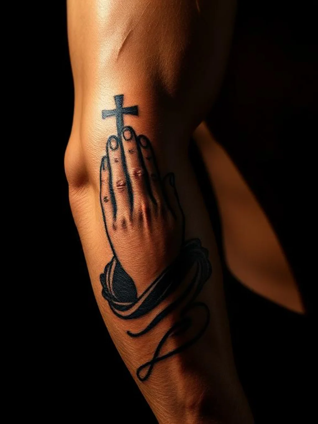 Praying Hands Tattoos for Men — Bold Placements and Powerful Execution