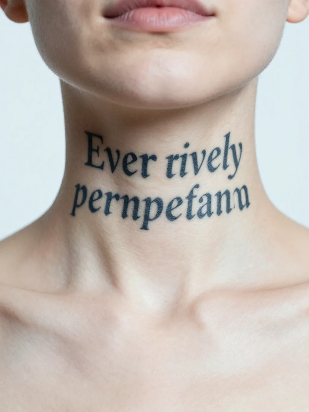 Script and Word Tattoos That Transform the Neck Into a Personal Manifesto