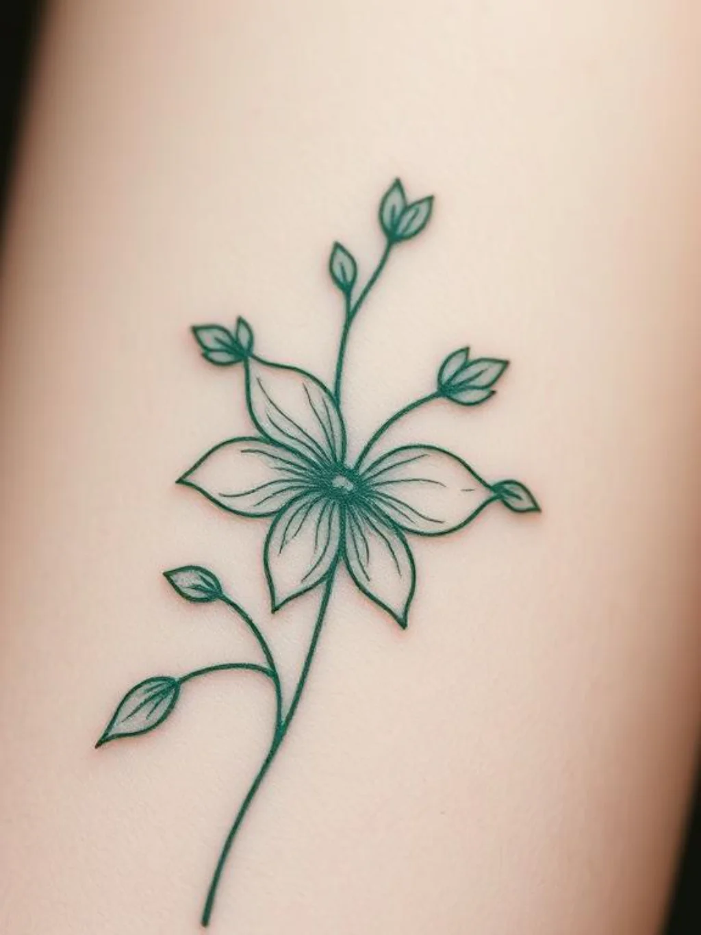 Fine Line Botanical Work Makes Petals Look Freshly Painted on Skin