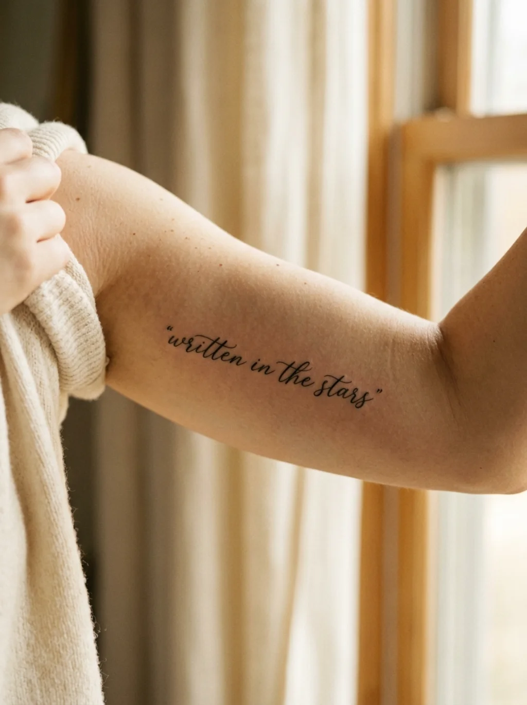 Script Lines Curving Around Muscle Like a Private Promise