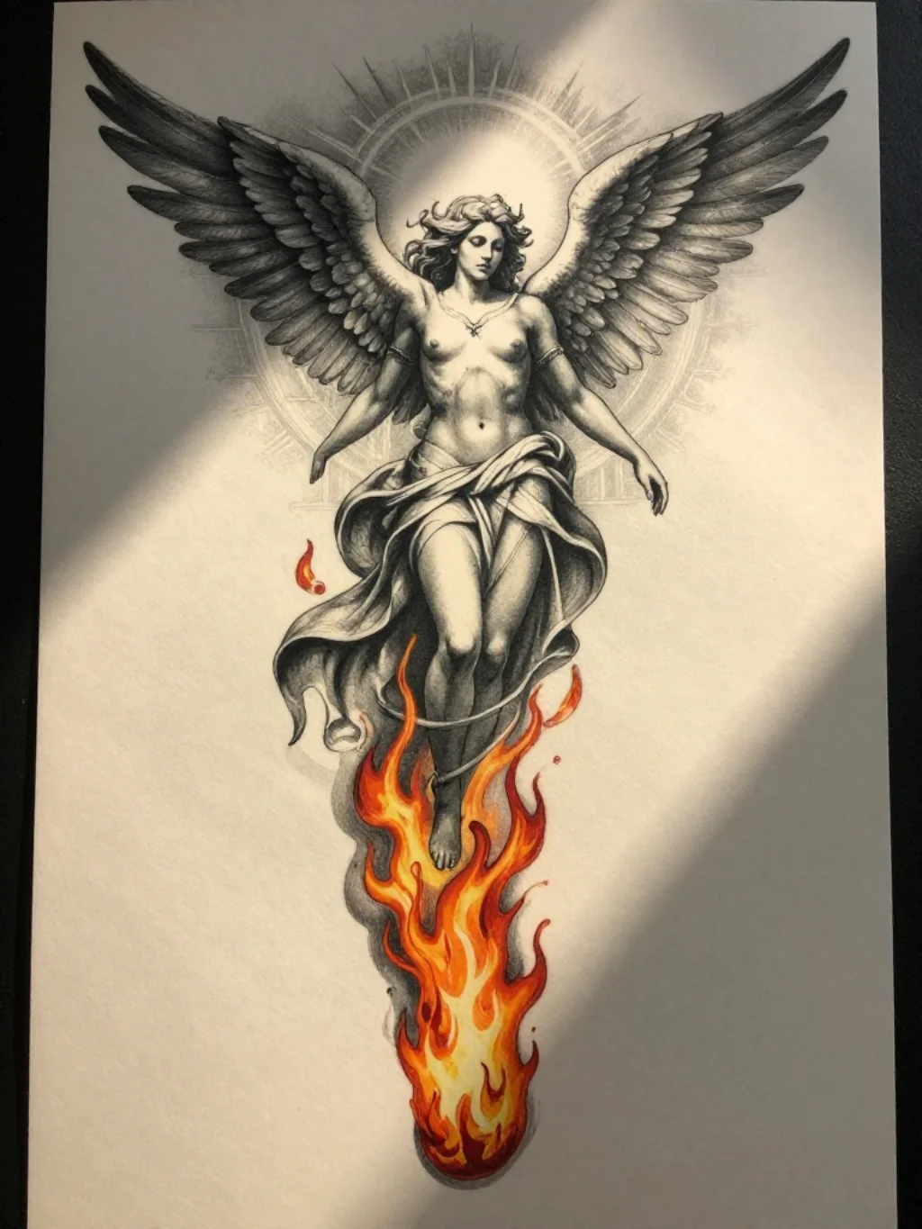 Seraphim Sleeve Tattoos That Build a Complete Celestial Narrative Up the Arm