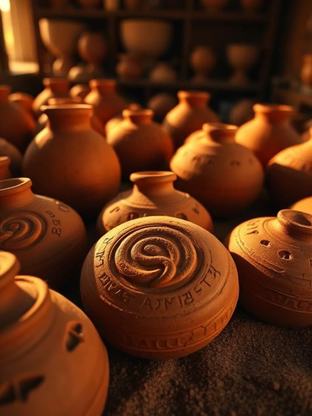 Terracotta Shaded Scales Cradle Timeless Philosophical Artifacts Beautifully