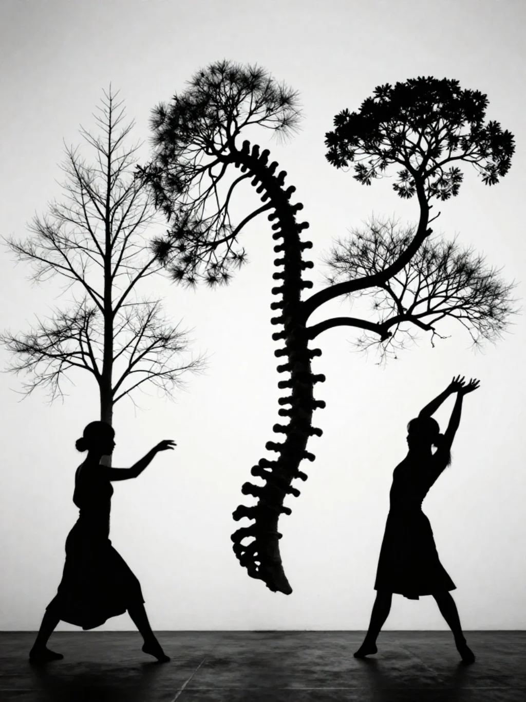 Spine Placements Orchestrate a Hypnotic Dance of Organic Tree Silhouettes